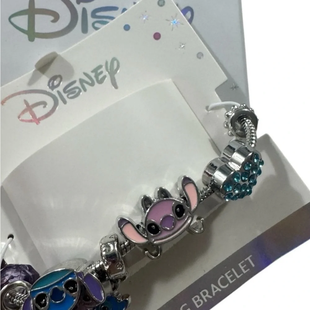Disney Purple & Teal Stitch Charm Bracelet for Kids